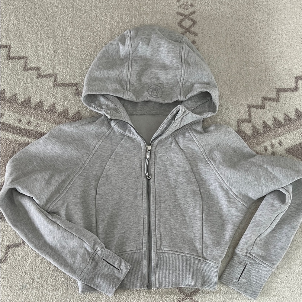 Lululemon Athletica Light Gray Zip-Up Hoodie